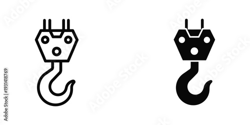 Crane Hook Lifting Industry Icon