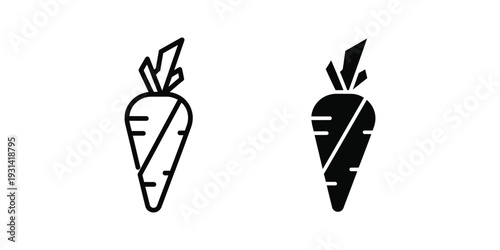 Carrot Icon Vector Food Symbol Commercial