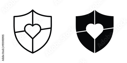 Shield Heart Protection Emblem Commercial