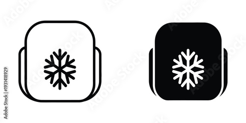 Snowflake Icon Freeze Symbol Vector Commercial