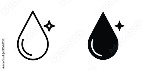 Water Drop Cleanliness Icon Commercial Use