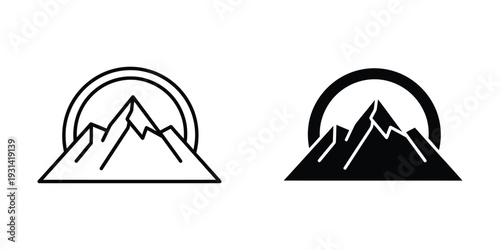 Mountain Summit Horizon Symbol Business