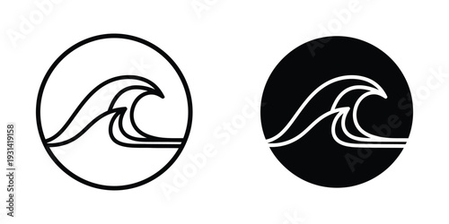 Wave Icon Circular Symbol Commercial