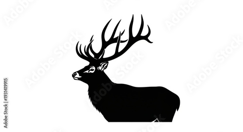 Majestic Deer with Large Antlers.