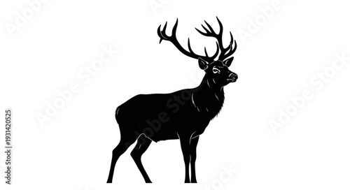 Majestic Deer with Large Antlers.
