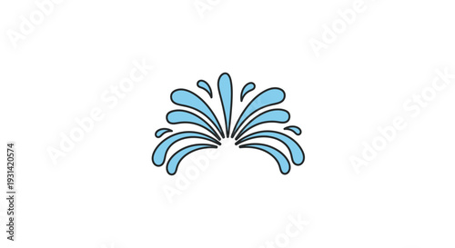 A stylized blue head mascot icon with a dynamic, splash-like design on a clean white background.