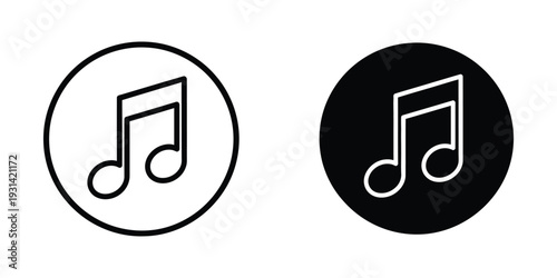 Music Note Icon Audio Symbol Vector