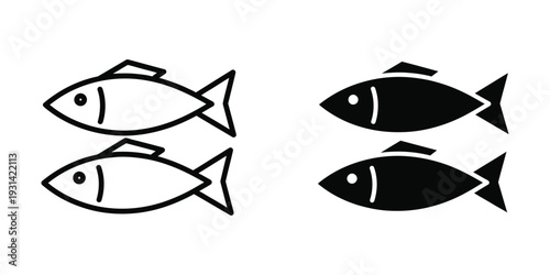 Fish Icons Group Commercial Graphics