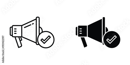 Megaphone Announcement Success Icon Commercial License