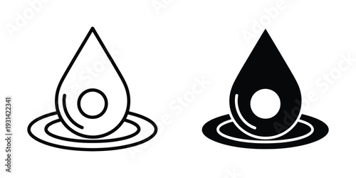 Water Drop Liquid Icon Symbol Commercial