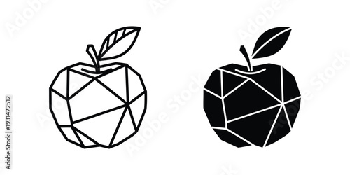 Geometric Apple Icon Business