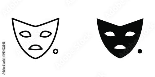 Theater Mask Sad Emotion Icon Commercial Use