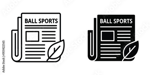 Newspaper Sports Leaf Icon Commerce
