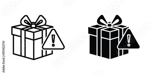 Gift Warning Alert Icon Commercial Design
