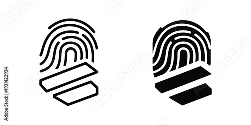 Fingerprint Steps Security Concept