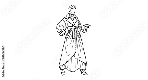 Man in Long Robe Standing.