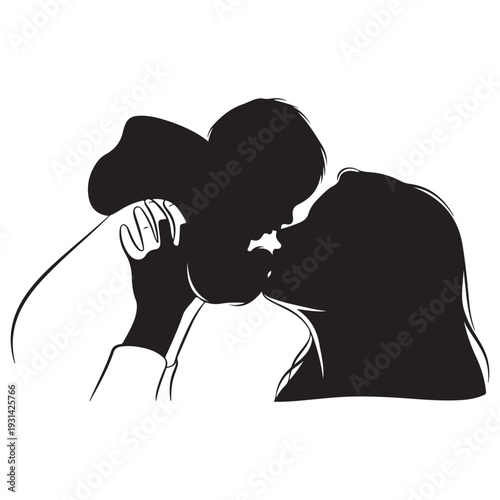 silhouette of a couple