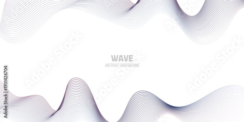 Abstract Flowing Wave Line Background with AI Sound Equalizer Concept