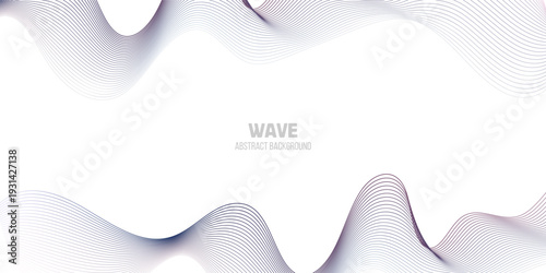 Abstract Flowing Wave Line Background with AI Sound Equalizer Concept