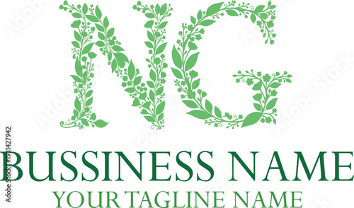 NG initials monogram letter text alphabet logo design.
