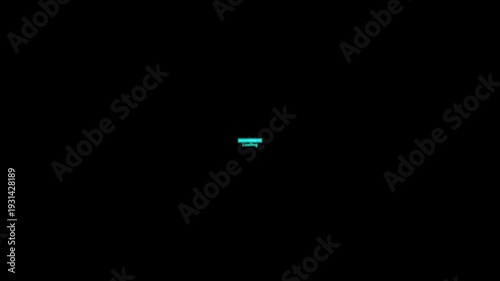 Loading icon animation with black c background . Loading bar and percentage Futuristic .