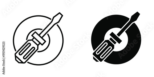 Screwdriver Circular Tool Business Concept