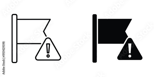Warning Flag Alert Symbol Commercial