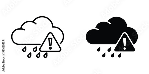 Warning Weather Cloud Icon Alert