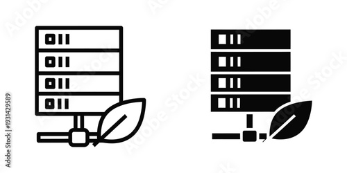 Server Leaf Green Technology Data Center
