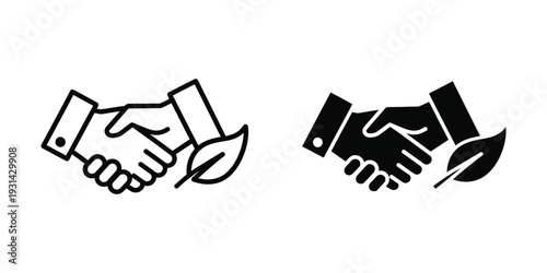 Handshake Leaf Partnership Business Deal