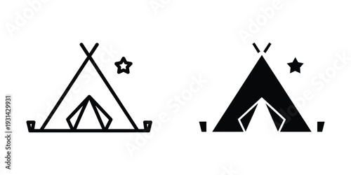 Tipi Icon Outdoor Adventure Symbol