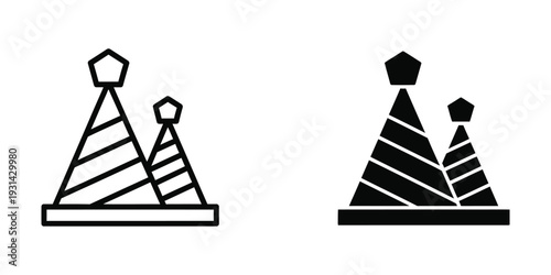 Party Hats Celebration Icon Commercial Use