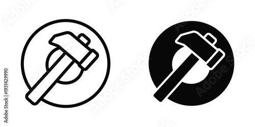 Hammer Gear Icon Construction Industry
