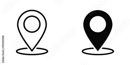 Map Pin Location Icon Set Business