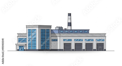 Modern Industrial Building Architecture Design.