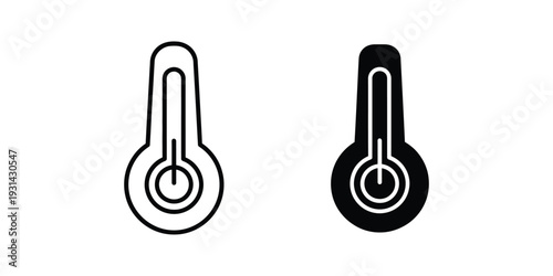 Thermometer Gauge Icon Measuring Temperature Indicator Commercial Use