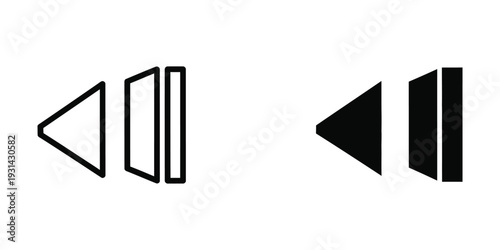 Rewind Button Icon Media Control Commercial