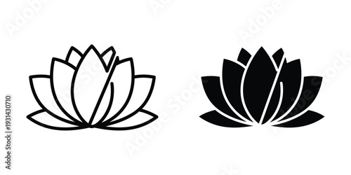 Lotus Flower Icon Graphic Design