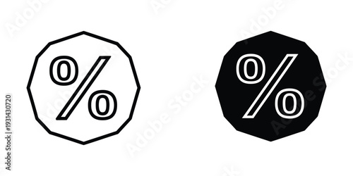 Percent Symbol Discount Offer Commercial Icon