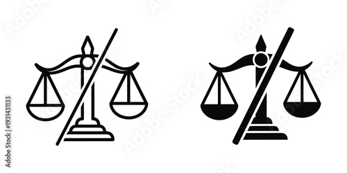 Scales Justice Prohibition Legal Concept