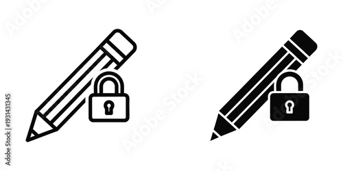Pencil Lock Security Concept