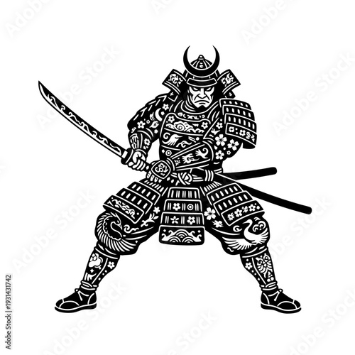 Samurai warrior with sword