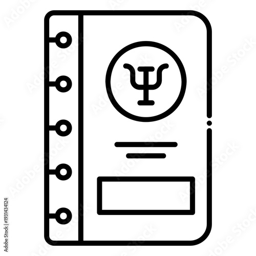 Psychology Textbook Icon for Mental Health Education