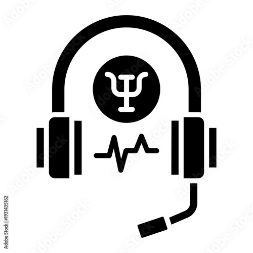 Online Psychology Therapy Session with Headset