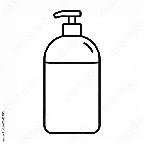 Shampoo Bottle Icon Vector for Hair Care and Bathroom Product