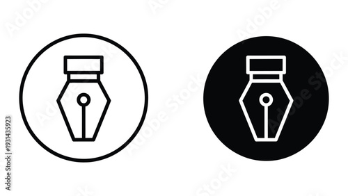 Fountain Pen Icon Design Symbol Commercial