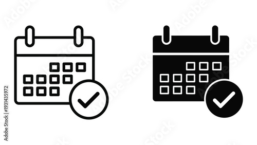 Calendar Checkmark Scheduling Success Commercial