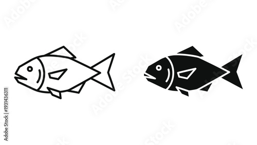 Fish Icons Marine Life Representation