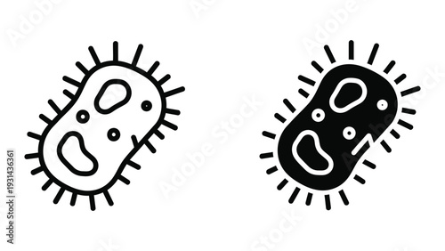 Microbe Icon Science Symbol Commercial Use