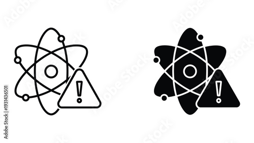 Atom Warning Symbol Scientific Danger